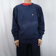 画像2: 80's Champion REVERSE WEAVE トリコタグ USA製 目付き スウェット NAVY L (2)