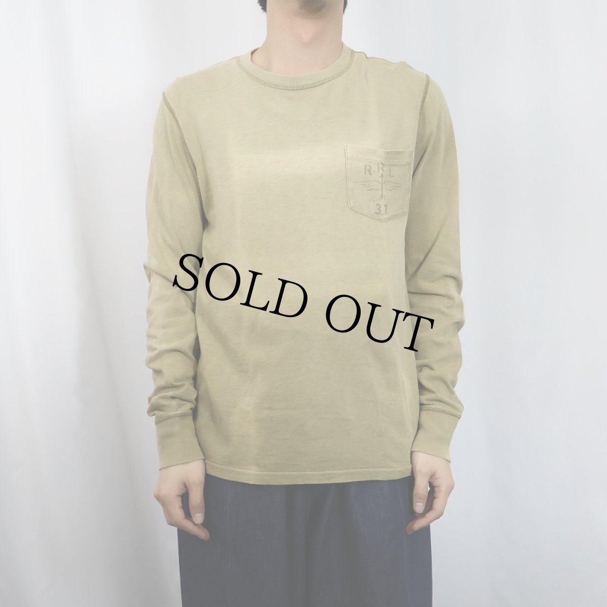 画像3: Ralph Lauren RRL ロゴプリント ポケットロンT S (3)