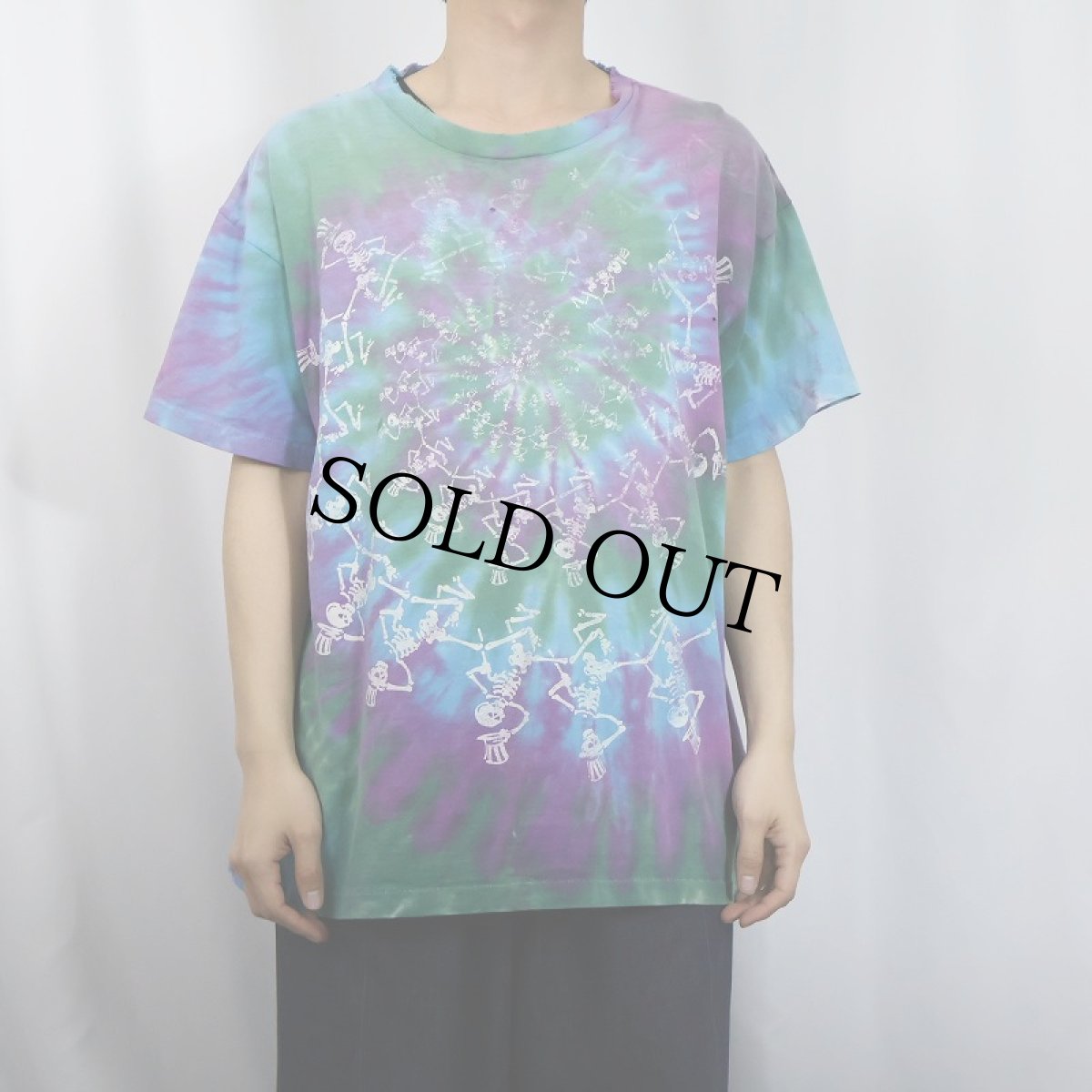 画像3: 90's GRATEFUL DEAD SA製 タイダイ ロックバンドTシャツ XL (3)