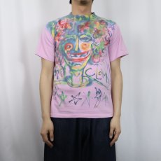 画像2: 90's USA製 ハンドペイントTシャツ L (2)