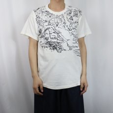 画像2: 80's FRUIT OF THE LOOM USA製 ハンドペイントTシャツ XL (2)