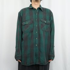 画像2: 80〜90's FIELD&STREAM バッファローチェック柄 ヘビーネルシャツ (2)