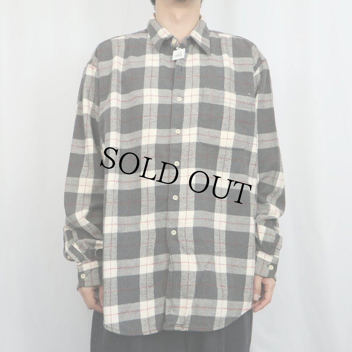 画像2: 90's J.CREW チェック柄 ネルシャツ XL (2)