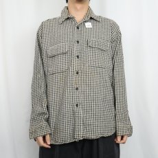 画像2: 80's Trails End USA製 チェック柄 ヘビーネルシャツ L (2)