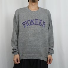 画像2: 80's RUSSELL ATHLETIC USA製 "PIONEER" 前V プリントスウェット XL (2)