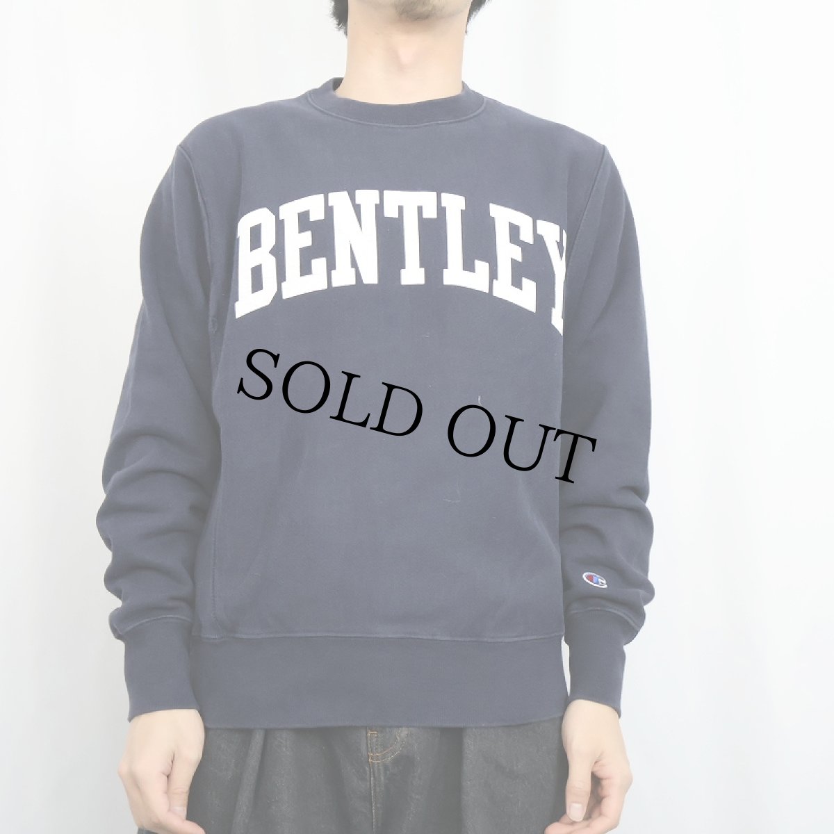 画像2: Champion REVERSE WEAVE "BENTLEY" プリントスウェット NAVY S (2)