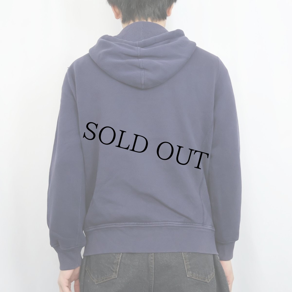 画像3: POLO Ralph Lauren ロゴ刺繍 裏サーマル スウェットジップパーカー NAVY M (3)