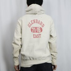 画像4: 70's Champion REVERSE WEAVE 赤単色タグ USA製 染み込みバックプリント スウェットフーディー M (4)