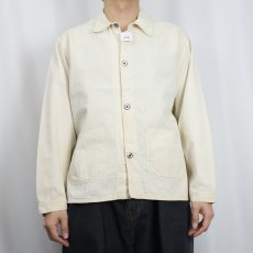 画像2: 30's ホワイトコットンツイル カバーオール (2)