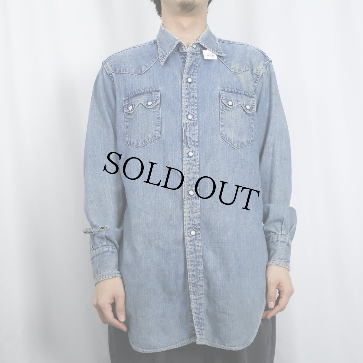 画像2: 50's LEVI'S "DENIM FAMILY" デニムウエスタンシャツ (2)