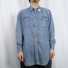 画像2: 50's LEVI'S "DENIM FAMILY" デニムウエスタンシャツ (2)