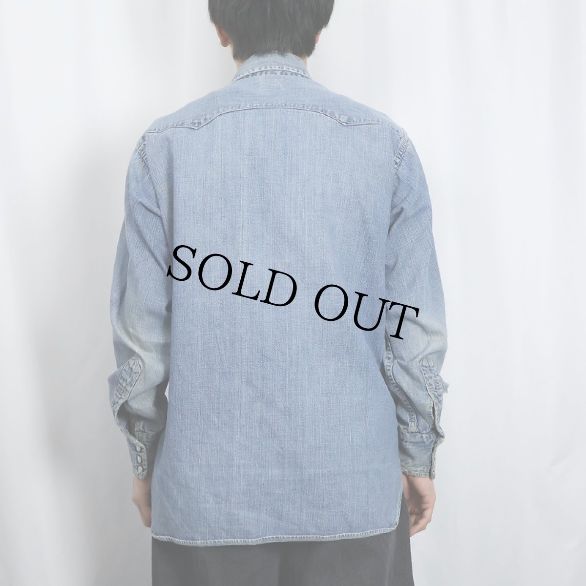 画像3: 50's LEVI'S "DENIM FAMILY" デニムウエスタンシャツ (3)