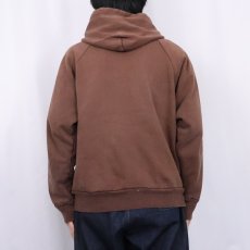 画像3: 〜80's halen 裏サーマル スウェットジップパーカー XL (3)