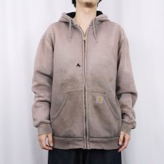 画像2: Carhartt フェードスウェットジップパーカー L (2)