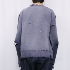 画像3: 90's Chamipon ロゴ刺繍 前V フェードスウェット L (3)