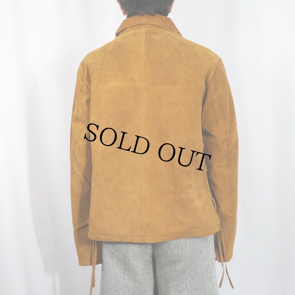 画像3: 〜70's レースアップ スエードプルオーバージャケット SIZE40 (3)