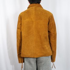 画像3: 〜70's レースアップ スエードプルオーバージャケット SIZE40 (3)