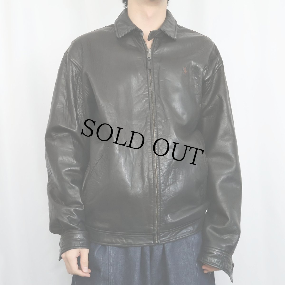 画像2: POLO Ralph Lauren ラムレザースイングトップ DARK BROWN M (2)