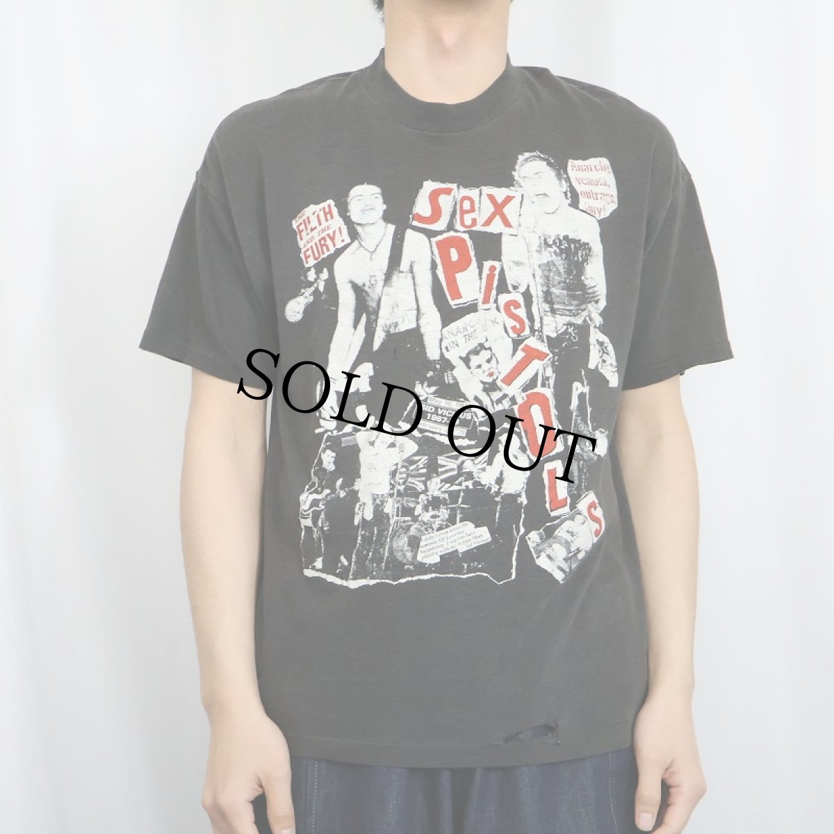 画像2: 80's Sex Pistols USA製 パンクロックバンドTシャツ BLACK XL (2)