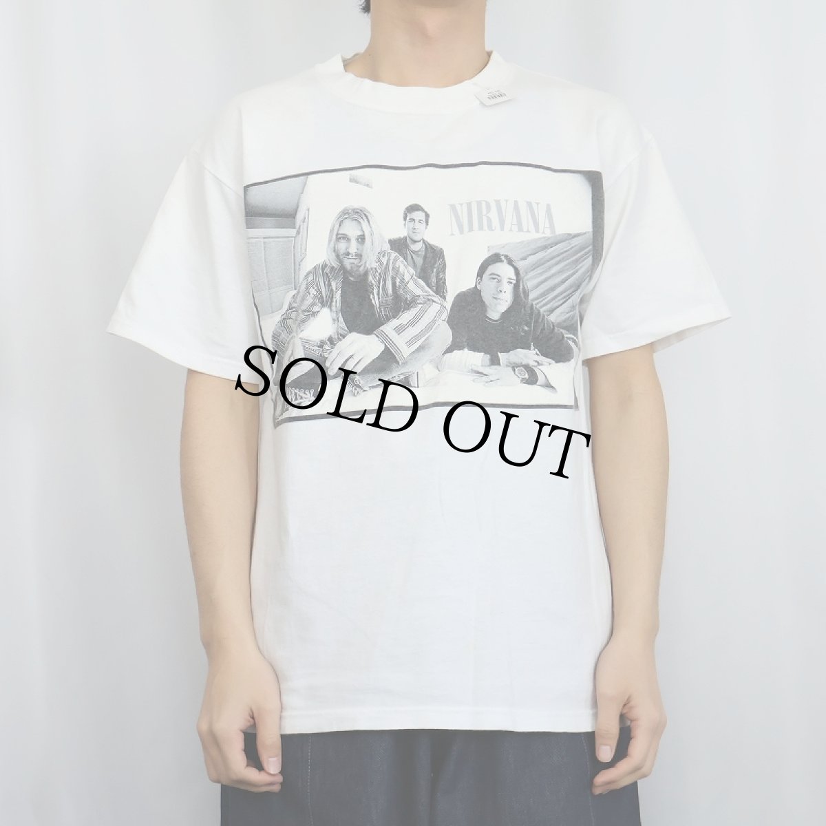 画像3: 1996 NIRVANA ロックバンド フォトプリントTシャツ M (3)