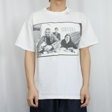 画像3: 1996 NIRVANA ロックバンド フォトプリントTシャツ M (3)