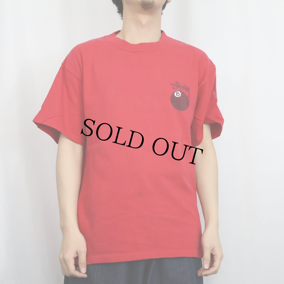 画像3: 80's STUSSY 黒タグ USA製 "8 Ball" プリントTシャツ L (3)