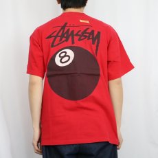 画像4: 80's STUSSY 黒タグ USA製 "8 Ball" プリントTシャツ L (4)