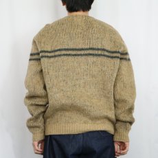 画像3: 60's ARROW ウール×モヘアニットカーディガン L (3)
