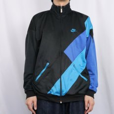 画像3: 90's NIKE 銀タグ 切り替えデザイン トラックジャケット BLACK L (3)