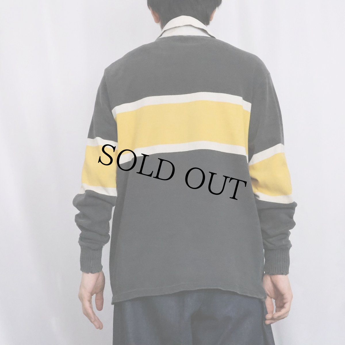 画像3: ボーダー柄 ラガーシャツ (3)