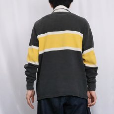 画像3: ボーダー柄 ラガーシャツ (3)