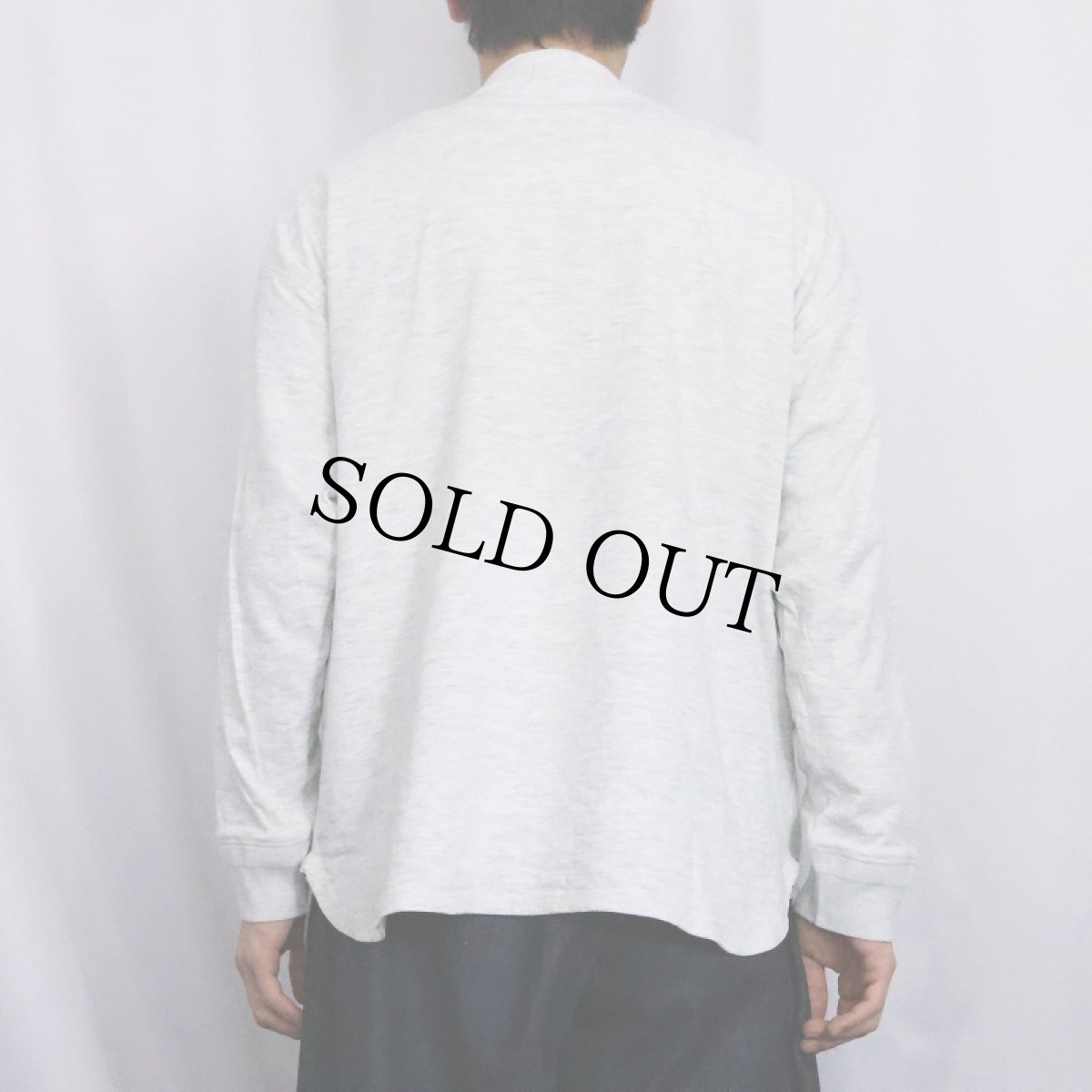 画像3: 90's J.CREW USA製 ヘンリーネック 2PLYカットソー L (3)