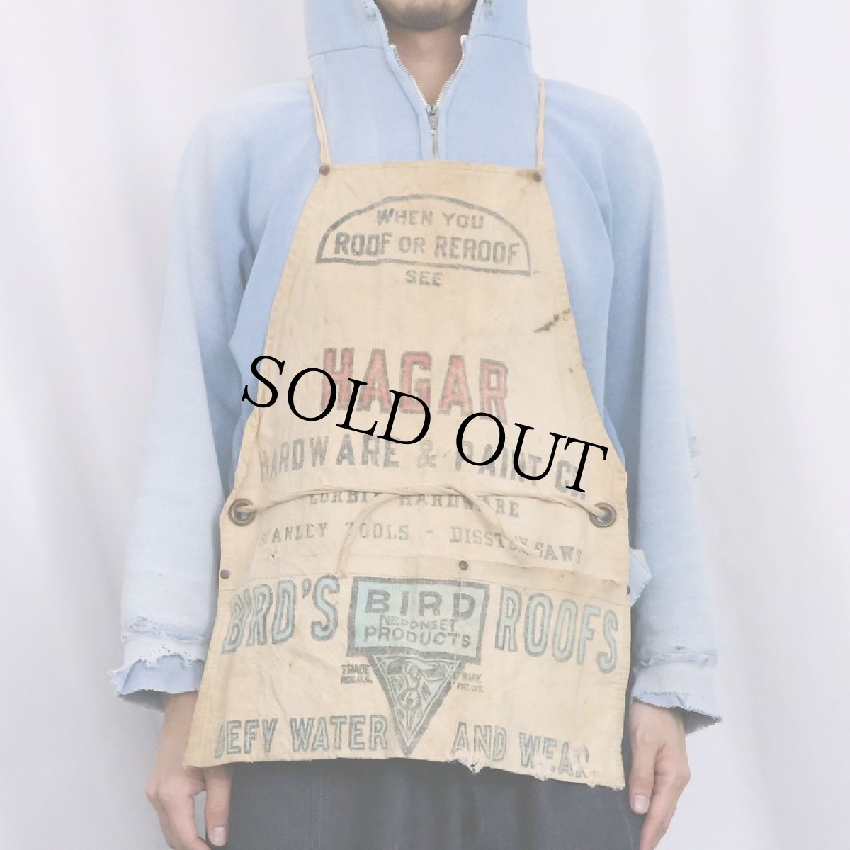 画像2: VINTAGE コットンエプロン (2)