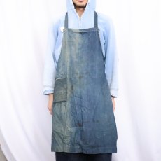 画像2: VINTAGE 耳付き デニムエプロン (2)