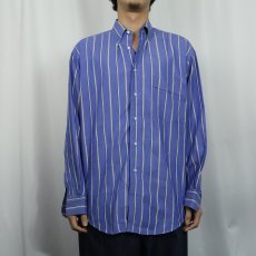 画像2: Yves Saint-Laurent ストライプ柄 コットン×ポリエステル ボタンダウンシャツ SIZE16 1/2 (2)