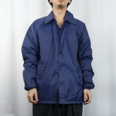 画像2: 80's USA製 裏ボア ナイロンコーチジャケット NAVY XL (2)