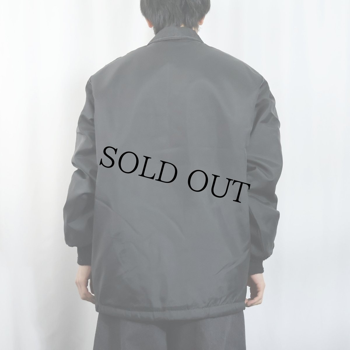 画像3: 80's WEST WIND 裏ボア ナイロンコーチジャケット BLACK M (3)