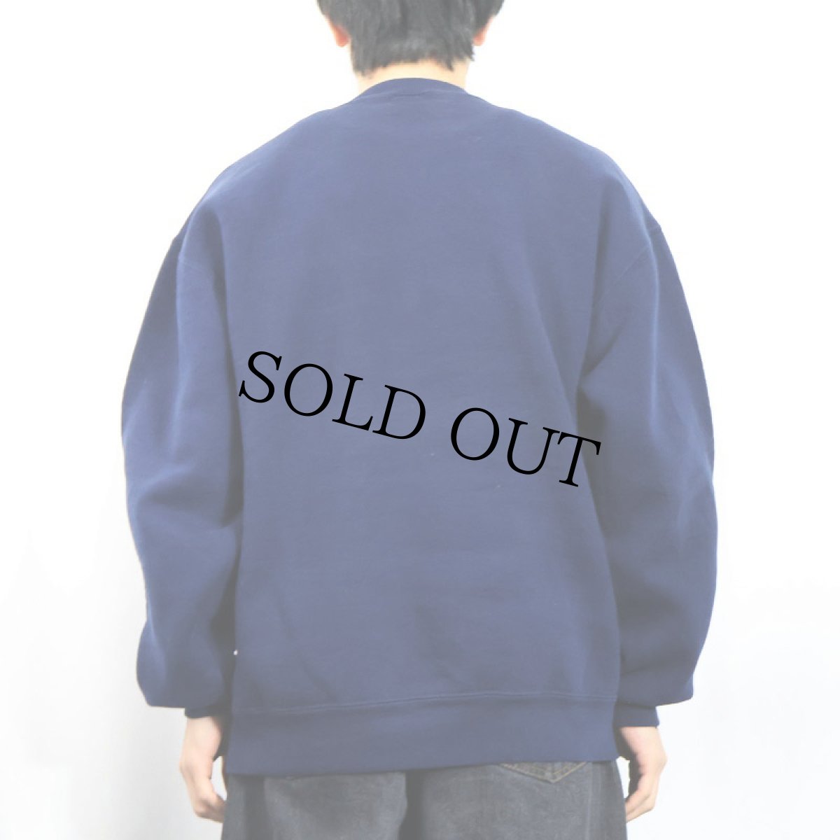 画像3: 90's RUSSELL ATHLETIC USA製 "BROOKLYN FRIENDS" 前V プリントスウェット NAVY L (3)