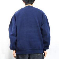 画像3: 90's RUSSELL ATHLETIC USA製 "BROOKLYN FRIENDS" 前V プリントスウェット NAVY L (3)