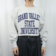 画像2: 90's Champion REVERSE WEAVE "GRAND VALLEY STATE UNIVERSITY" カットオフ プリントスウェット XL (2)