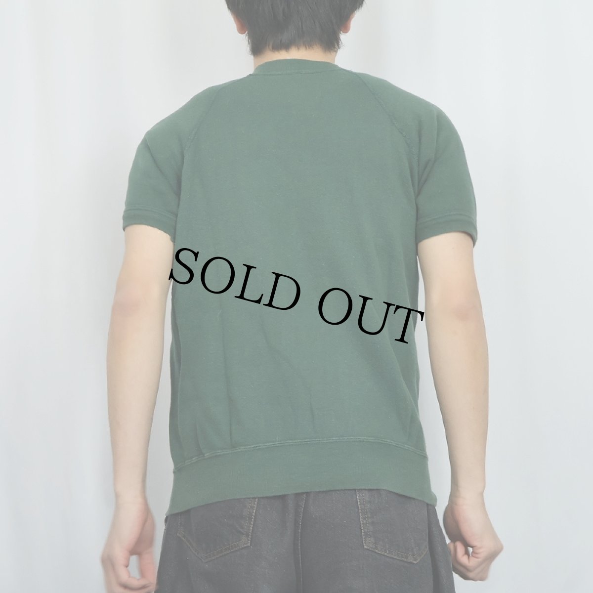 画像3: 60's Sportswear by Collegiate "U.S.ARMY" フロッキープリント 半袖ラグランスウェット (3)