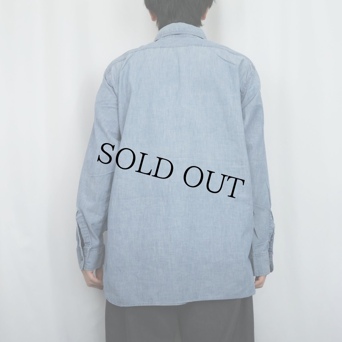 画像3: 40's ROOMY RICHARD "ガチャポケ" マチ付き シャンブレーシャツ (3)