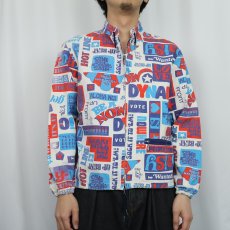画像2: 60〜70's Sir Jac ポップアート 総柄コットンジャケット M (2)