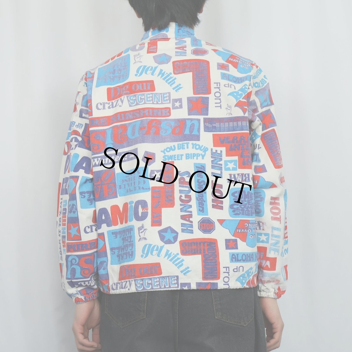 画像3: 60〜70's Sir Jac ポップアート 総柄コットンジャケット M (3)