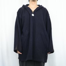 画像3: 30〜40's SHENK & TITTLE SPORT ハーフジップ ウールアスレチックパーカー NAVY L (3)