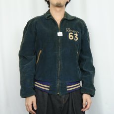 画像3: 60's MAPLE Mfg.Co. "QUAKERTOWN PANTHERS" チェーン刺繍 コーデュロイスタジャン SIZE40 (3)