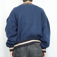 画像3: 〜50's TIM McAULIFFE "YALE" レタード ウールスウェット NAVY SIZE44R (3)