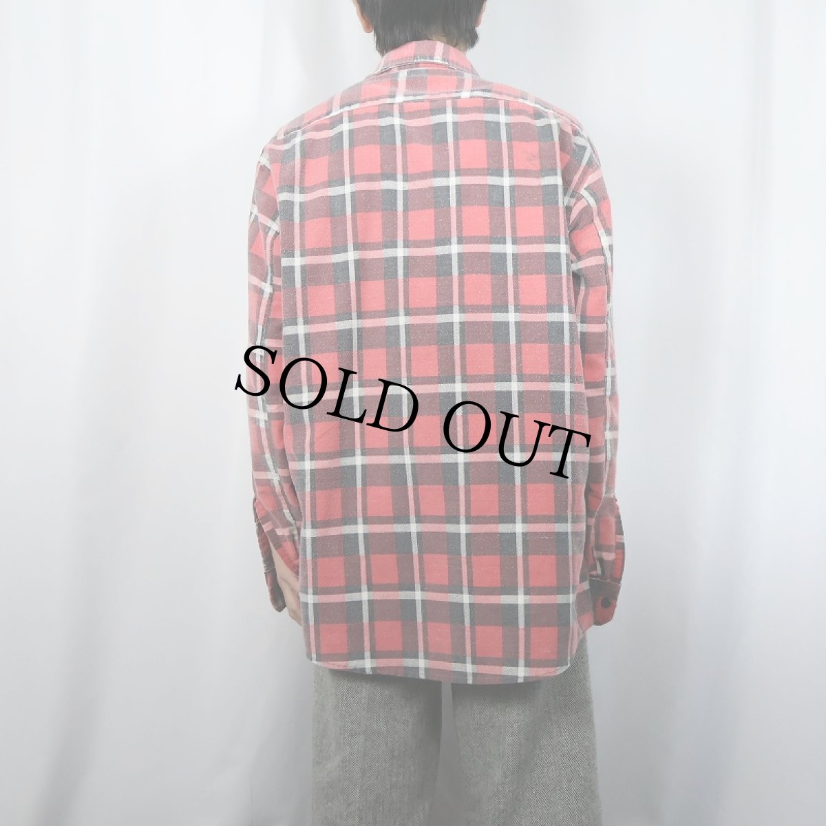 画像3: 70's チェック柄 プリントネルシャツ (3)