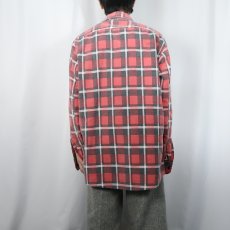 画像3: 70's チェック柄 プリントネルシャツ (3)