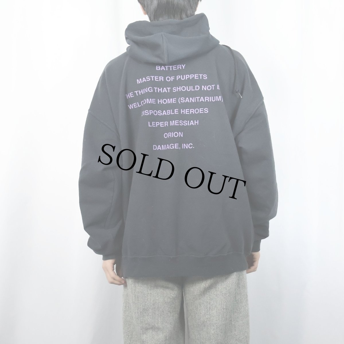 画像4: METALLICA "MASTER OF PUPPETS" ヘヴィメタルバンドスウェットフーディー BLACK (4)